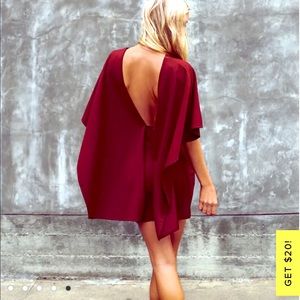 Lulu’s ‘Best is Yet to Come’ Backless Dress in Burgundy (new with tags)